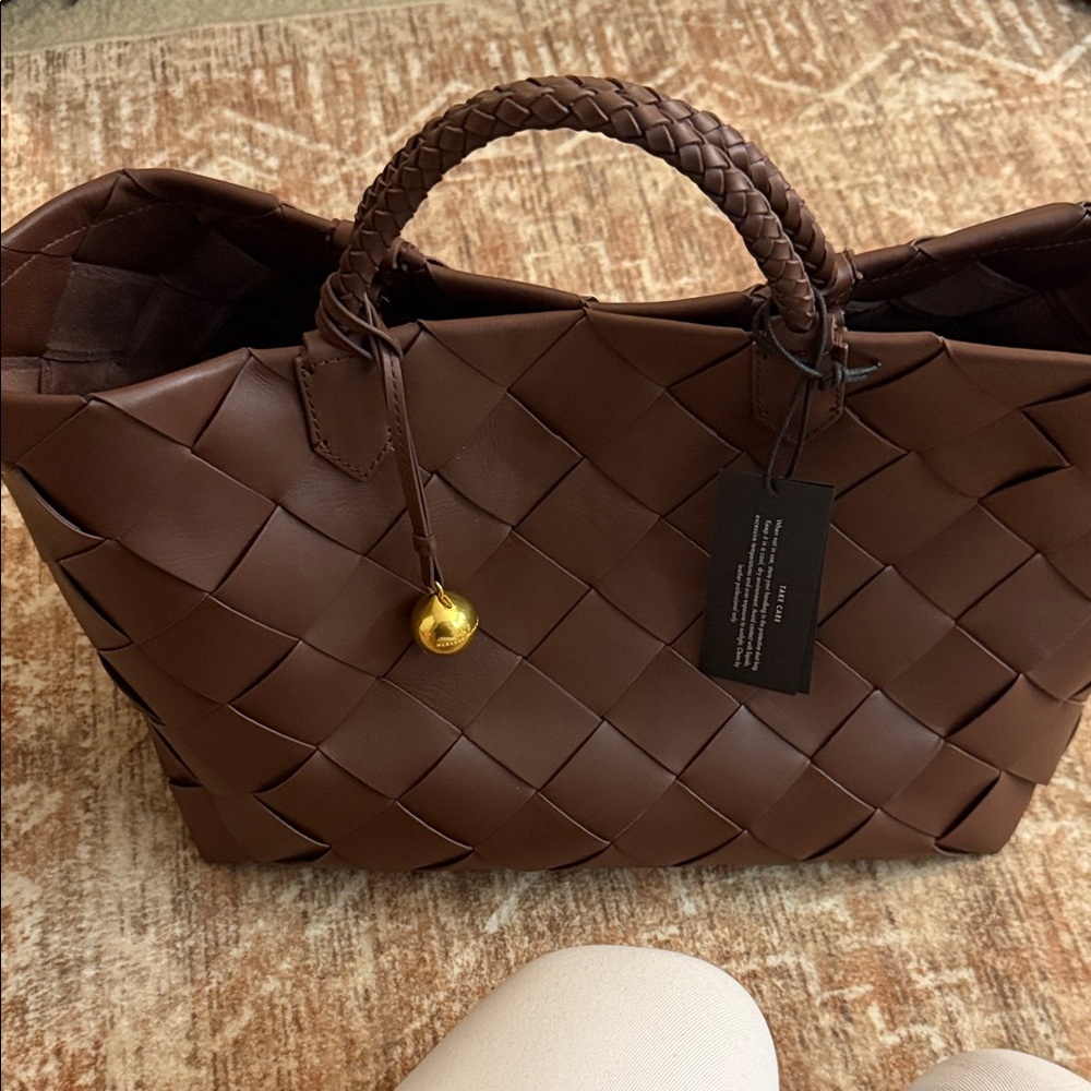 Rebecca Minkoff Brown Woven Leather Tote - Picture 3 of 7
